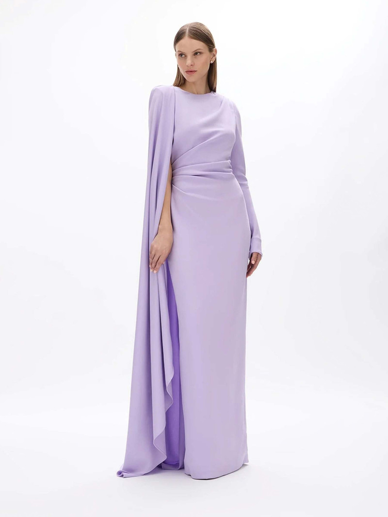 RACHEL GILBERT ORION CAPE DRESS outlook