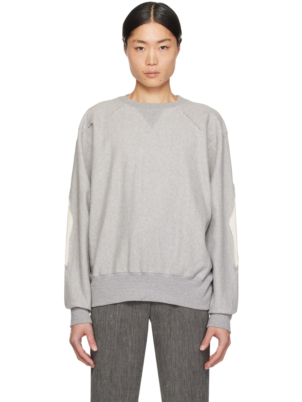 Gray Cutout Sweatshirt - 1