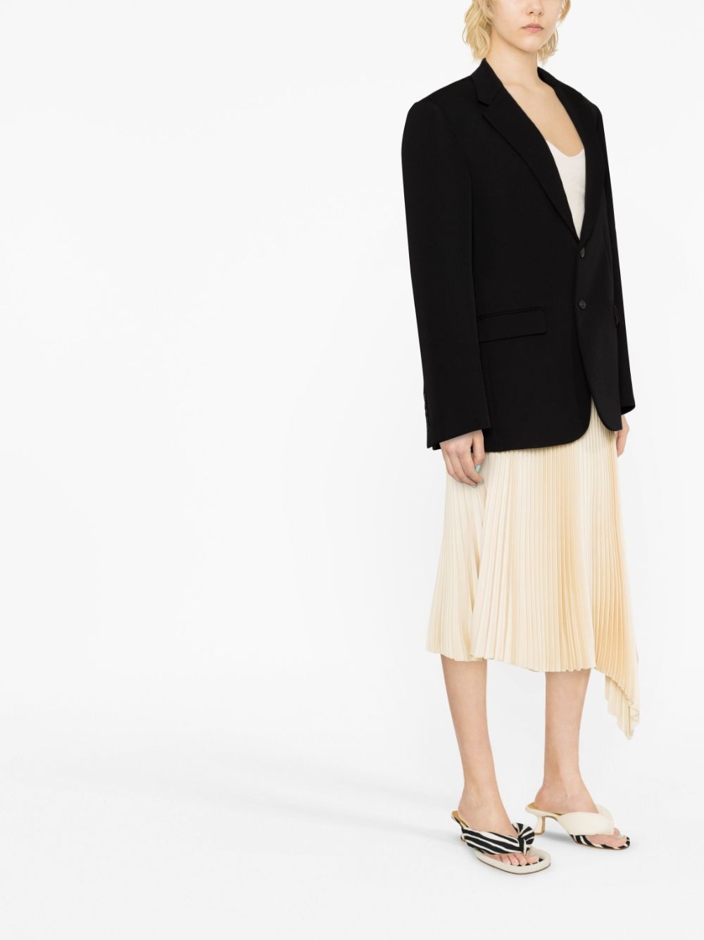 relaxed-fit single-breasted blazer - 4