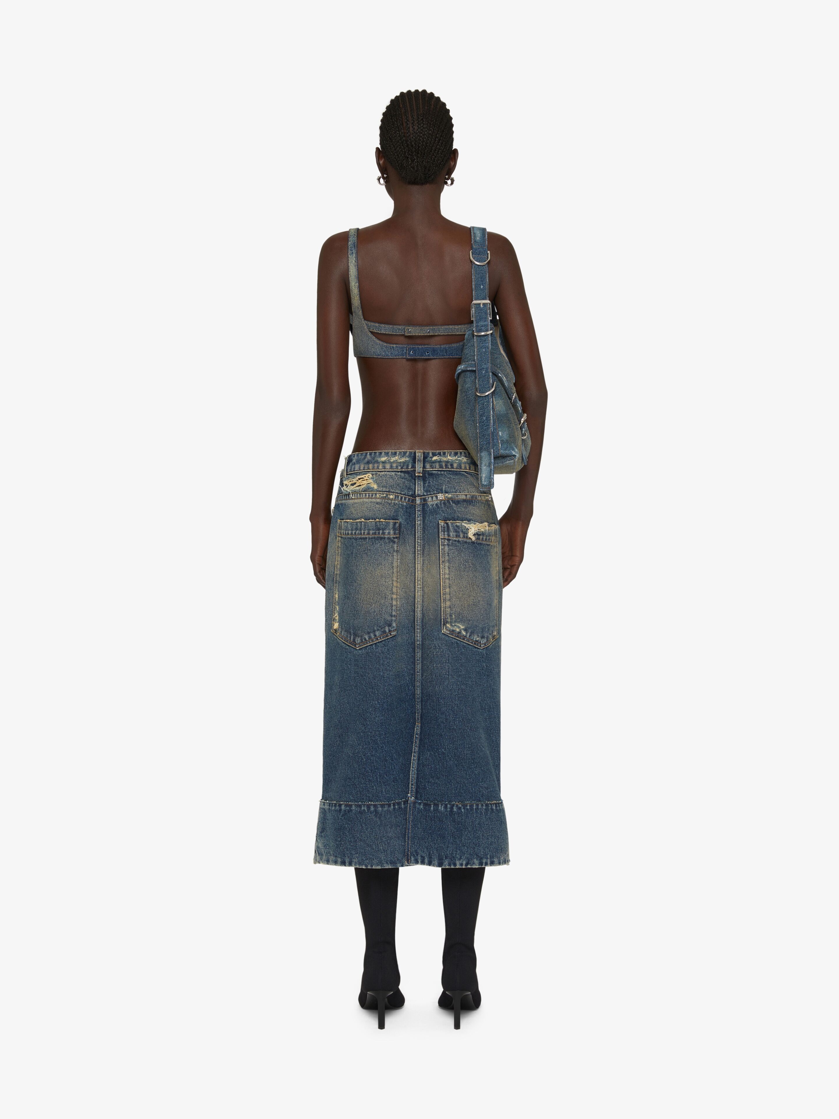 SKIRT IN DENIM WITH PATCHES - 4