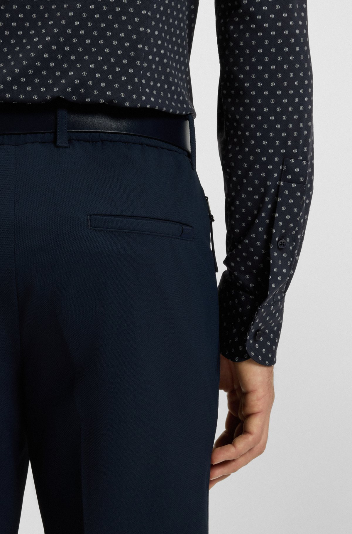 SLIM-FIT SHIRT IN ITALIAN-MADE PERFORMANCE-STRETCH FABRIC - 6