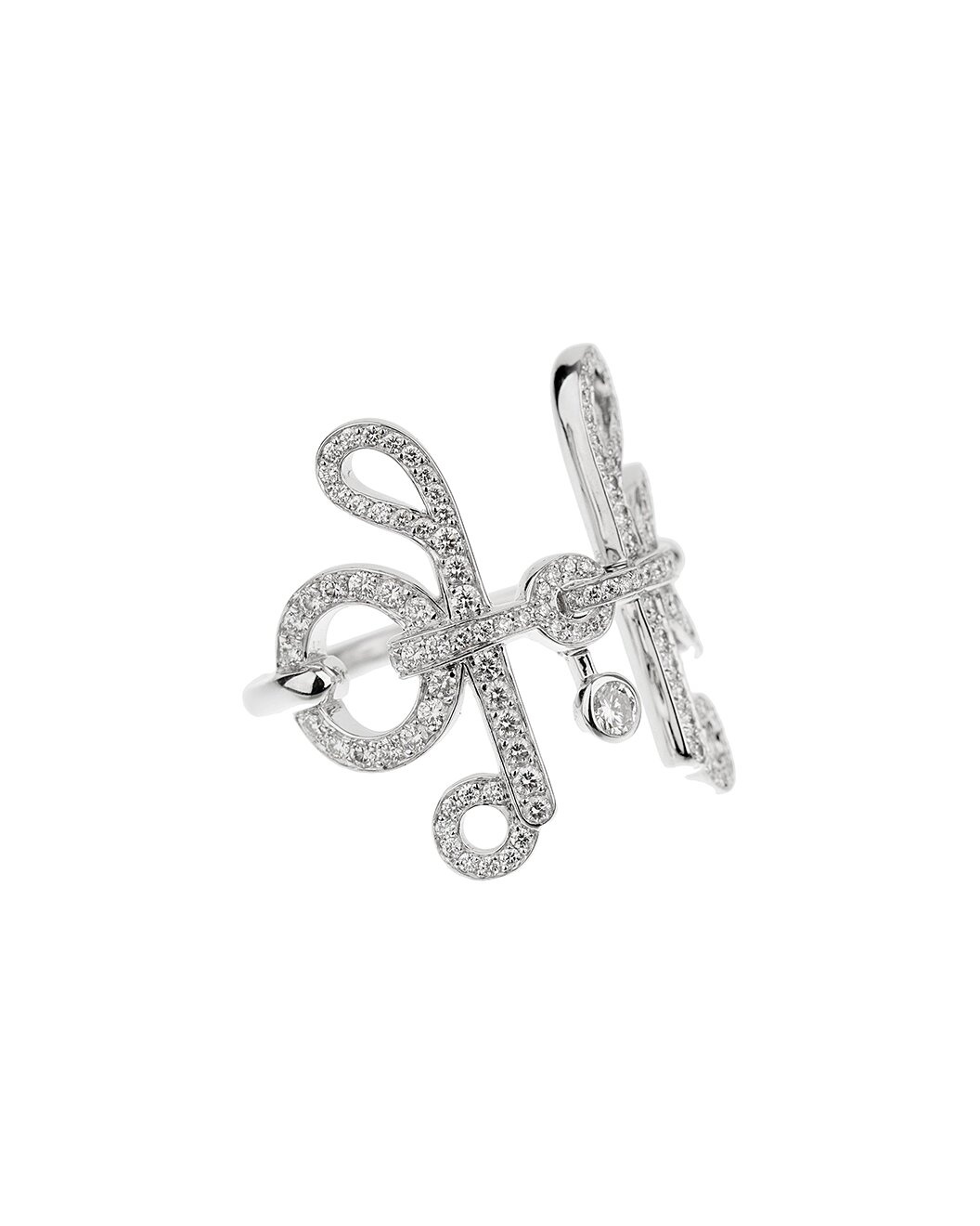 Hermès 18K 0.72 ct. tw. Diamond Filet Dor Cocktail Ring (Authentic Pre-Loved) - 3