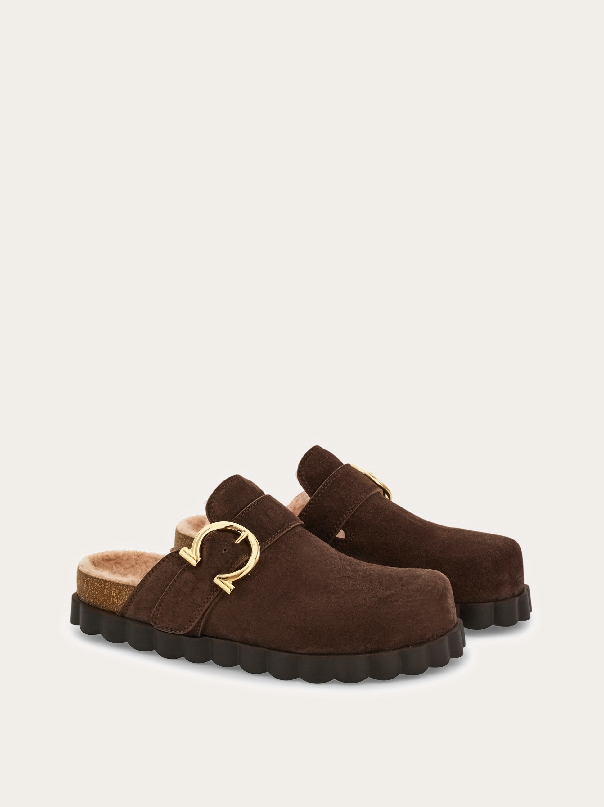 Gancini clog with rippled sole detail - 2