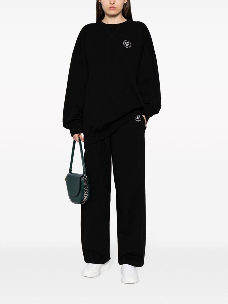 Stella McCartney logo-patch cotton sweatshirt outlook