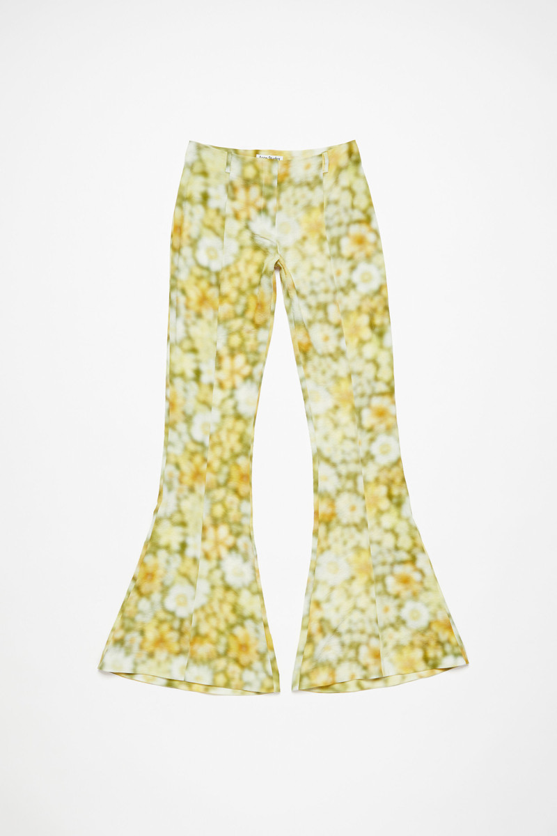 Fluid print trousers - Green multi 7