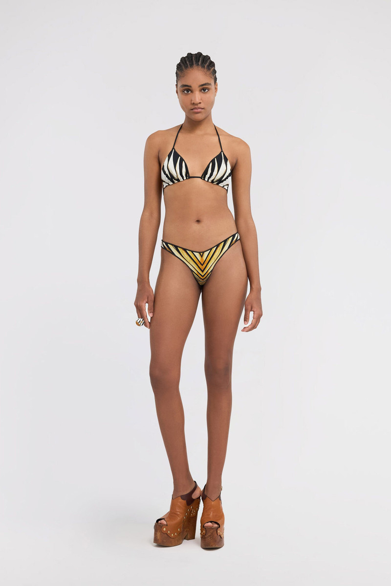 Roberto Cavalli Ray Of Gold Print Bikini Bottom outlook