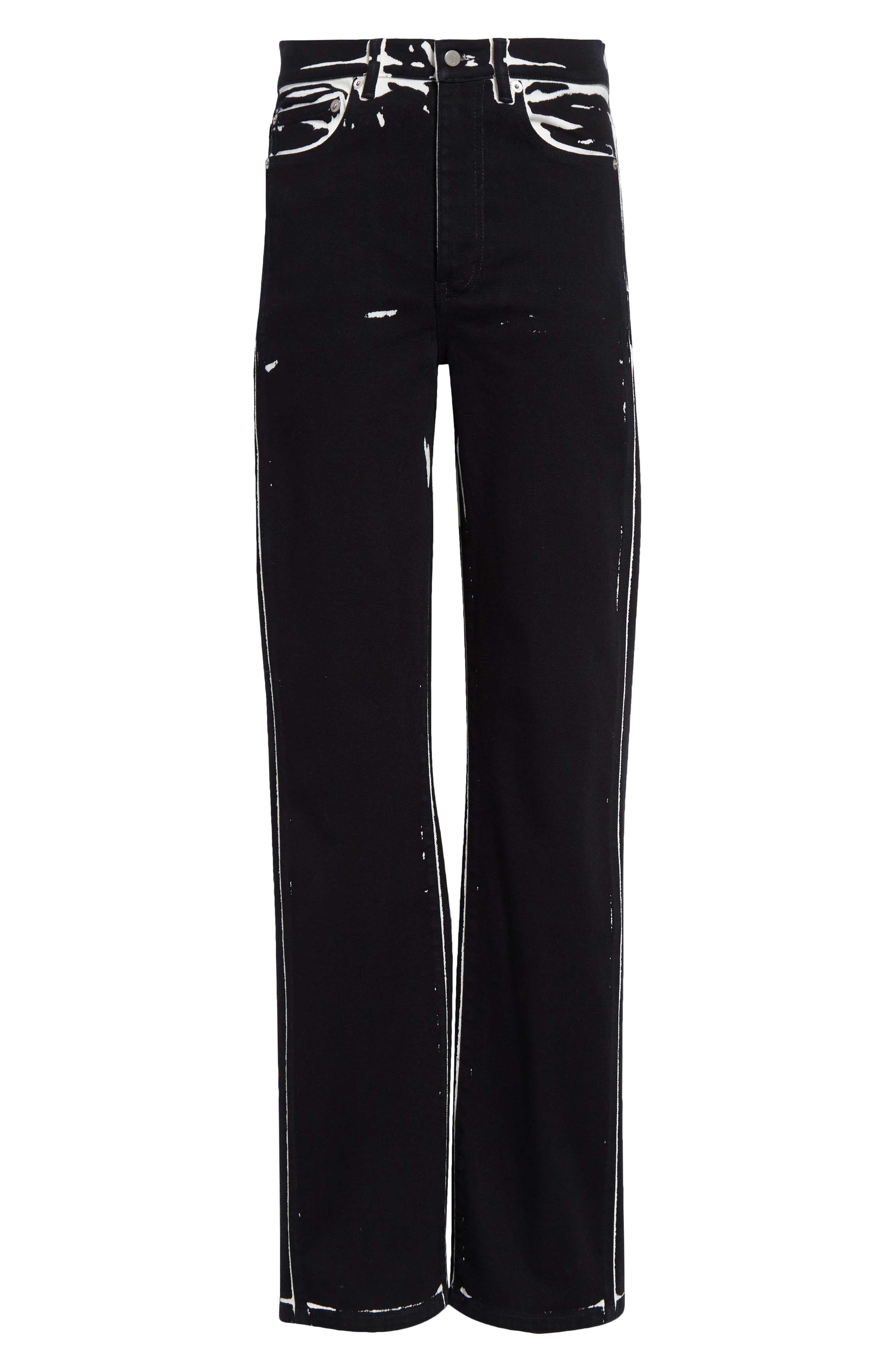 Proenza Schouler Ryman Two-Tone Jeans in Black Multi at Nordstrom - 6