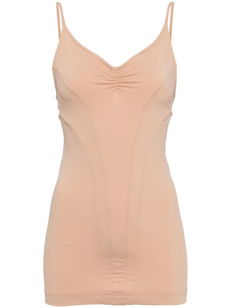 V-neck gathered top 1