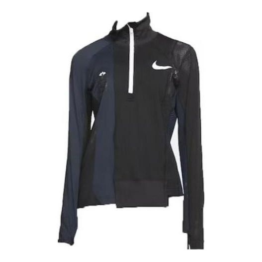 (WMNS) Nike x Sacai Half Zip Running Jacket 'Black Blue' CD6308-010 - 1