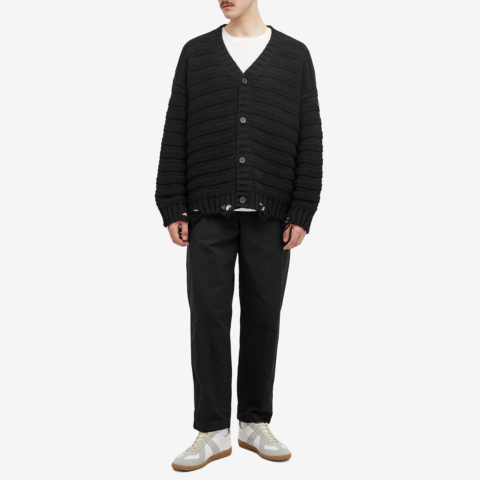 MM6 Maison Margiela Horizontal Rib Cardigan - 4