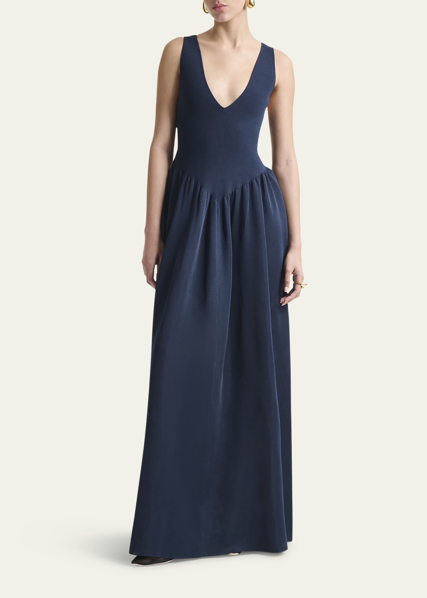 Lollie Plunging Drop-Waist Maxi Dress - 2