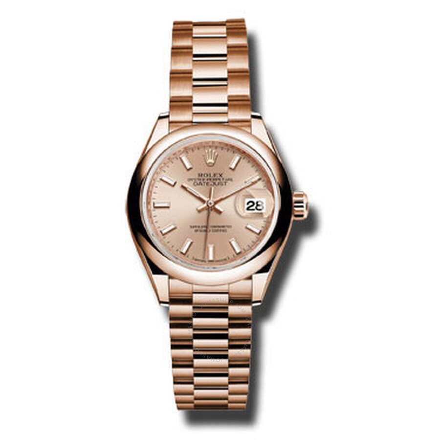 Pre-owned Rolex Lady Datejust Pink Sundust Dial Ladies Watch 279165PSP - 1