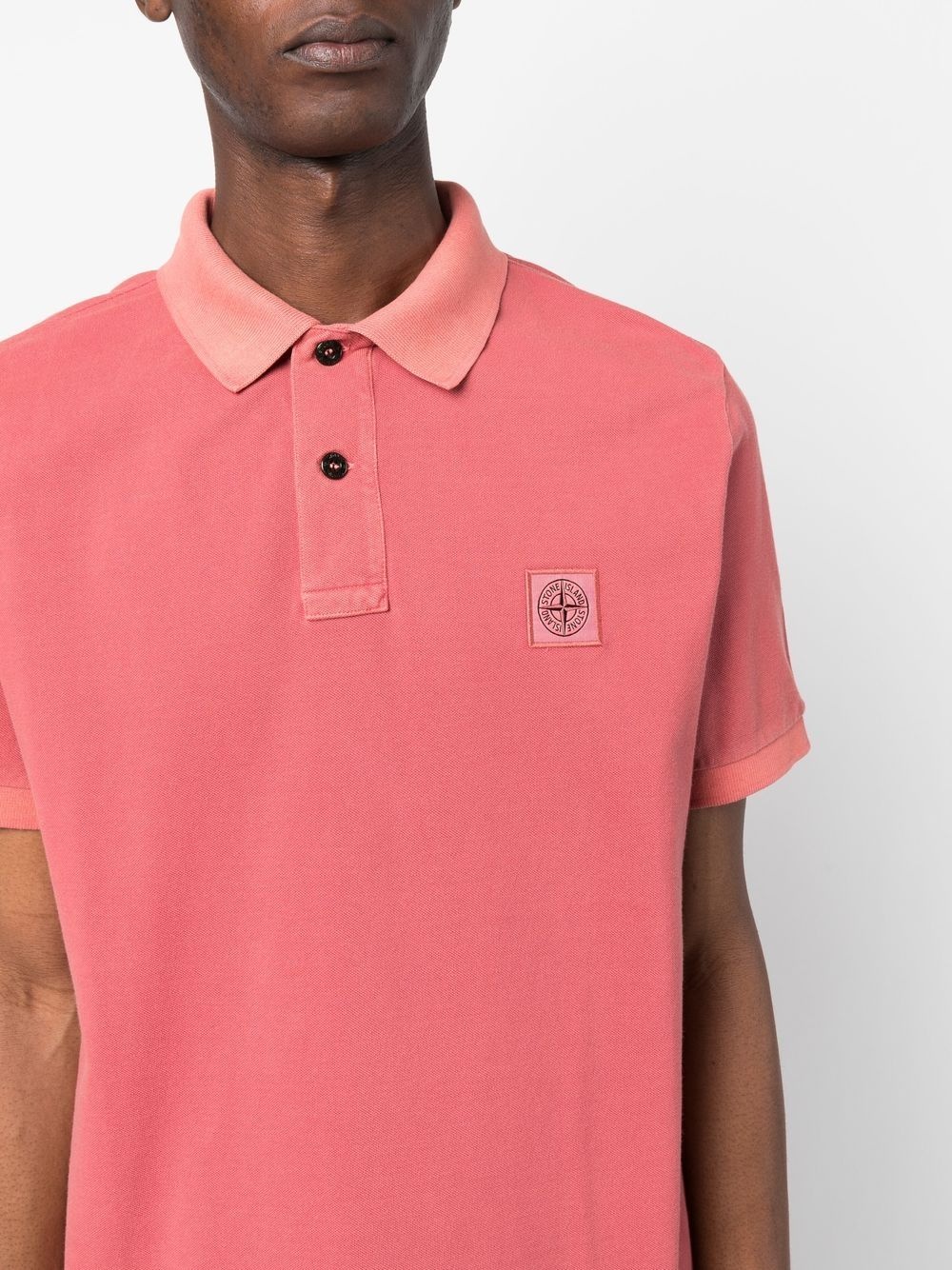 logo-patch polo shirt - 5