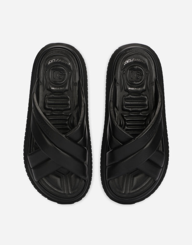 Nappa-look fabric sandals - 4