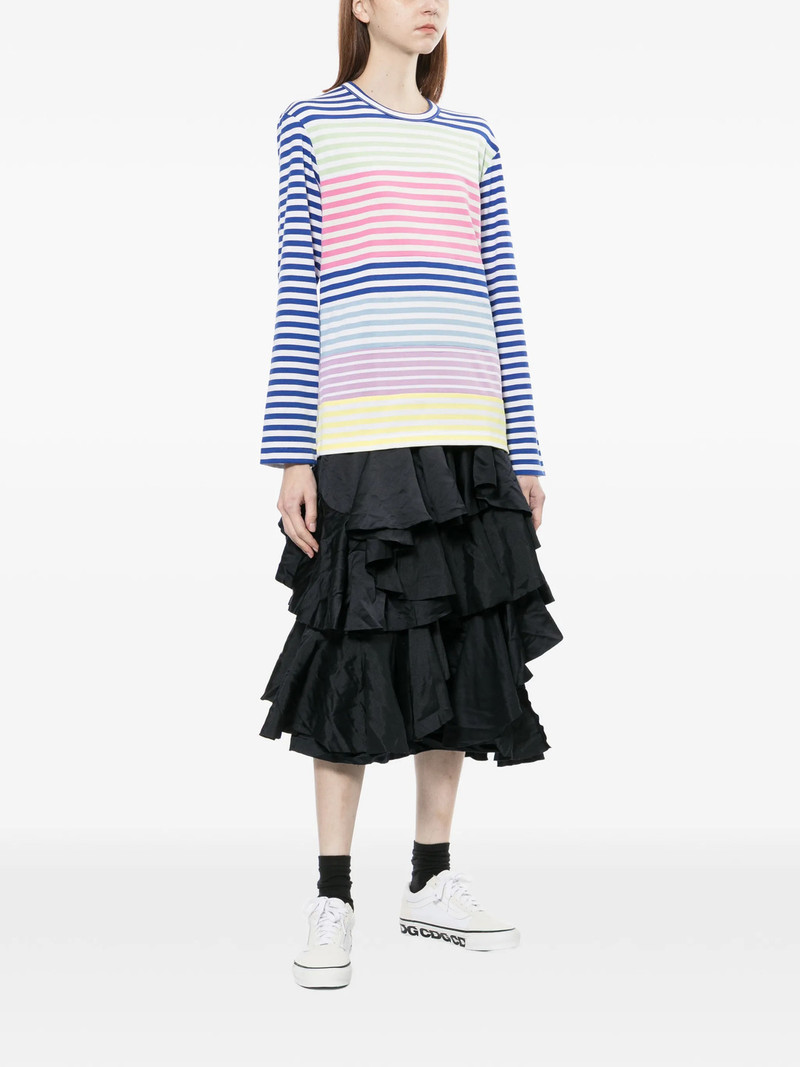 Comme des Garçons Comme des Garçons Cotton Stripe Colored Pattern Tee outlook