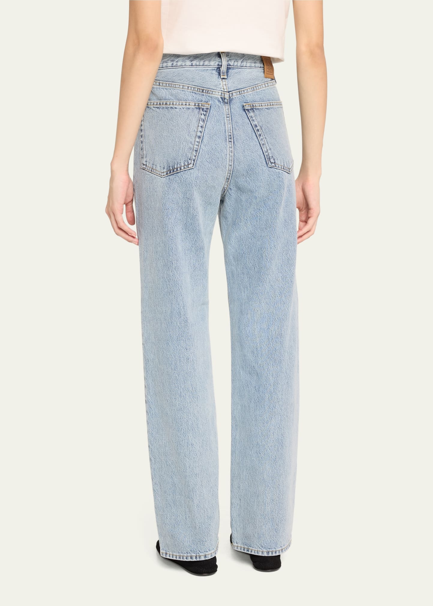 Classic Cut Denim Pants - 3