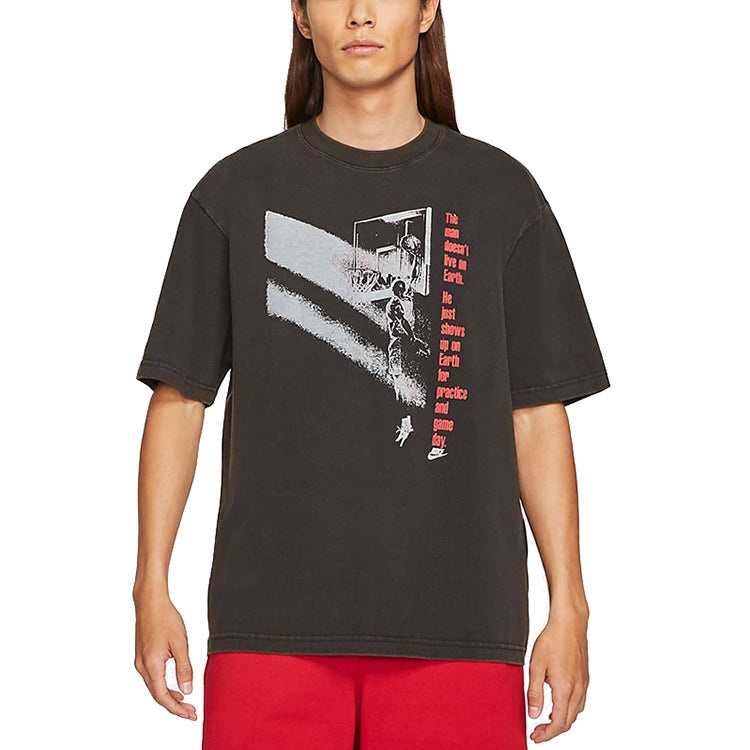 Air Jordan Flight MENS logo Print Basketball Short Sleeve Black CV5109-010 - 3