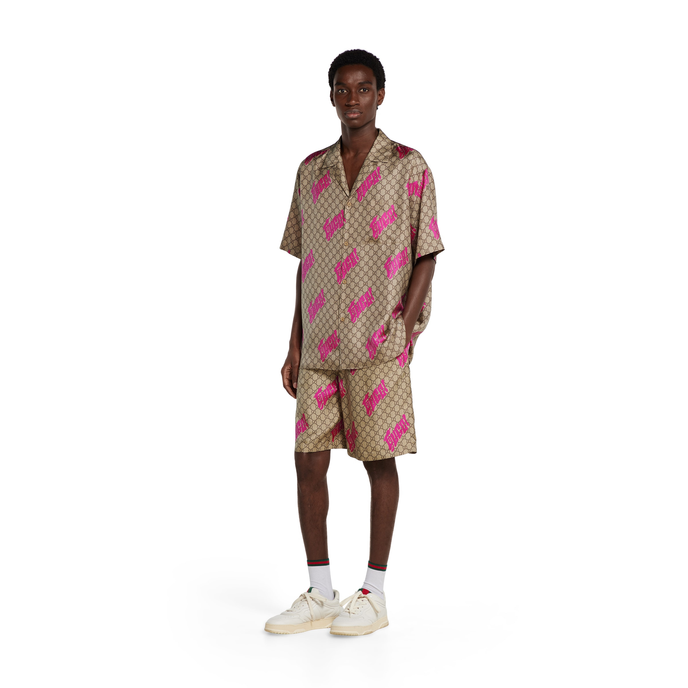 Printed silk twill shorts - 2