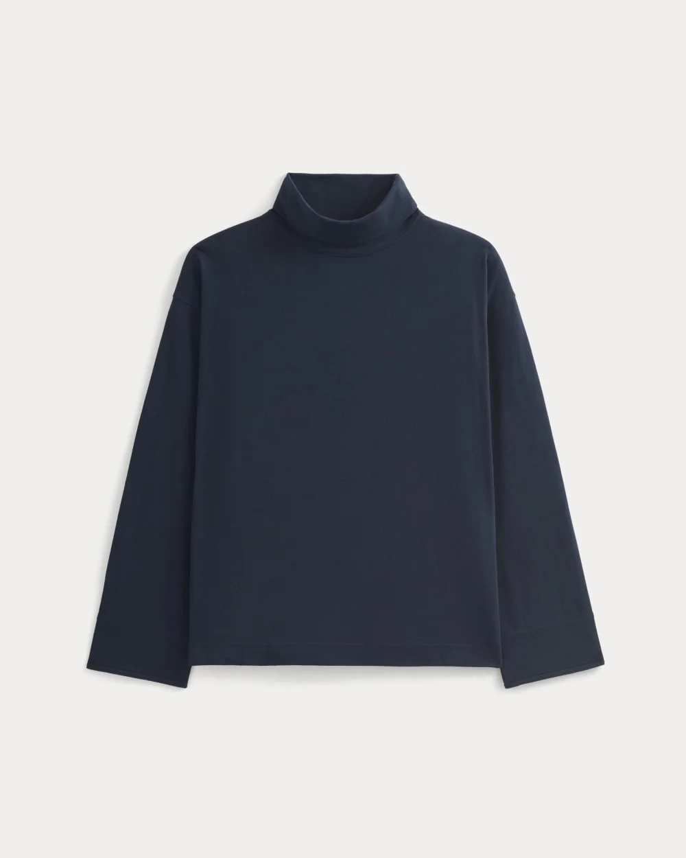 SLOUCHY TURTLENECK IN ESSENTIAL COTTON - 1