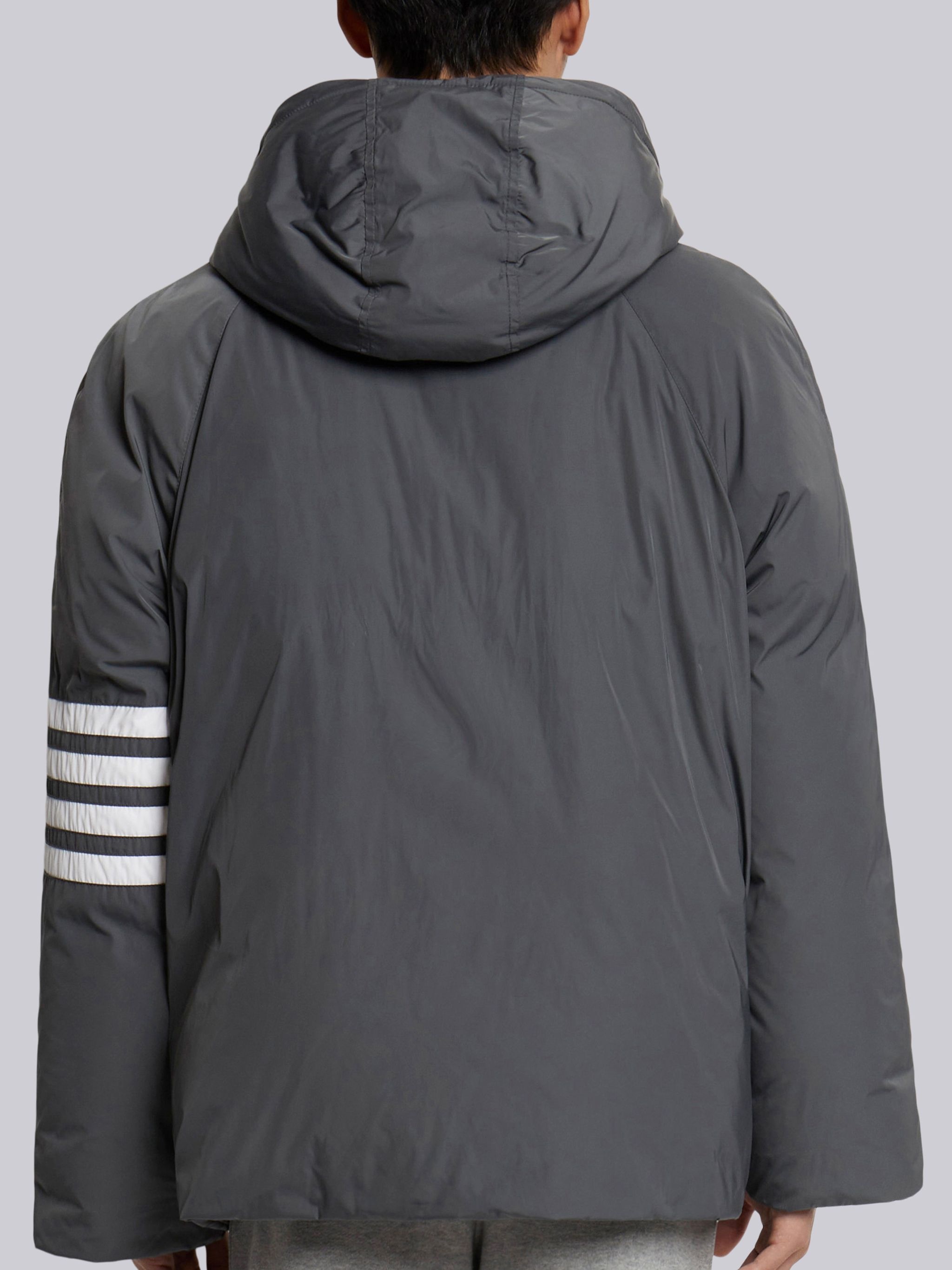 Medium Grey Poly Twill 4-bar Sideline Football Parka - 4