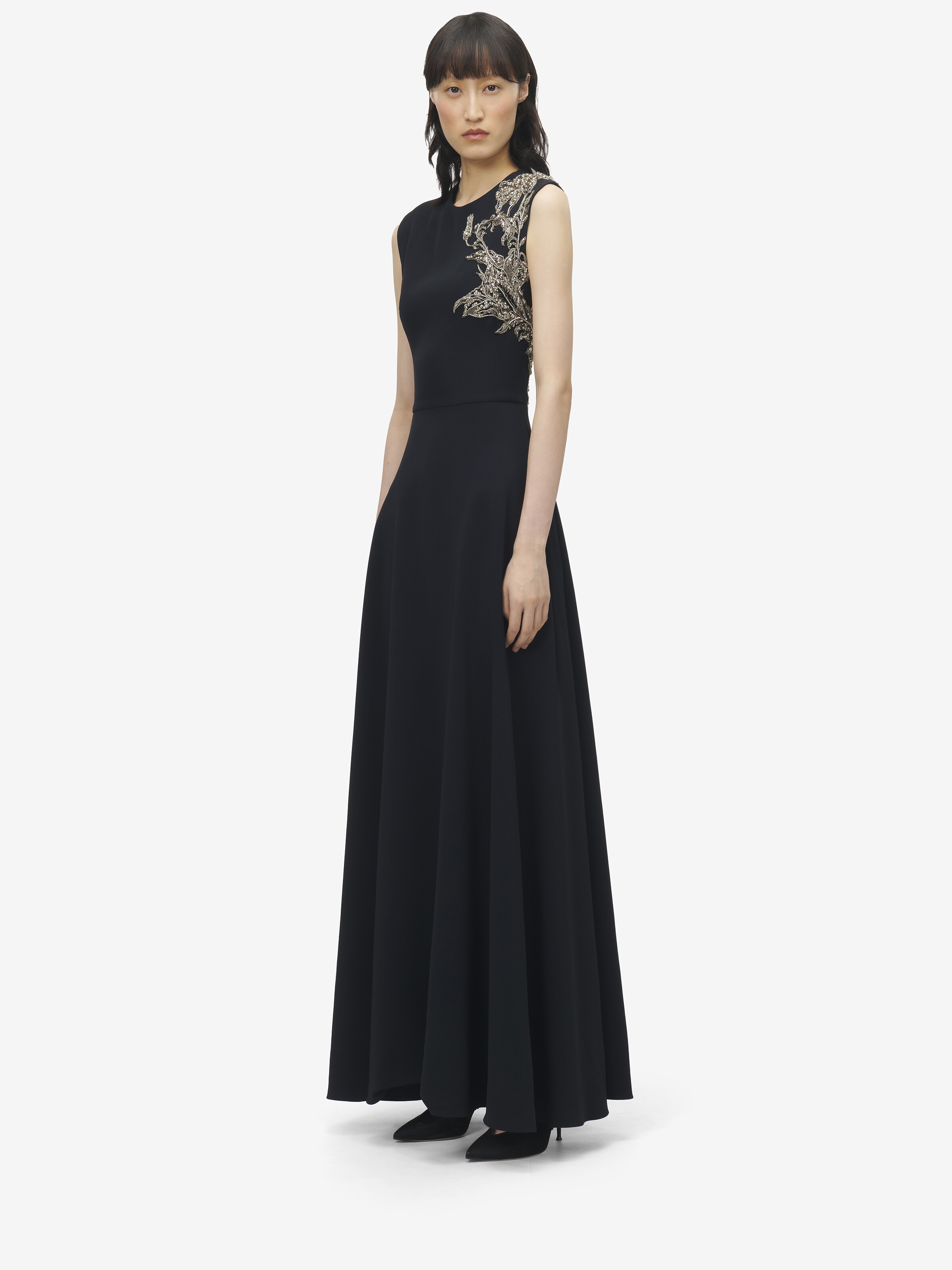 Silver Tattoo Asymmetric Dress - 3