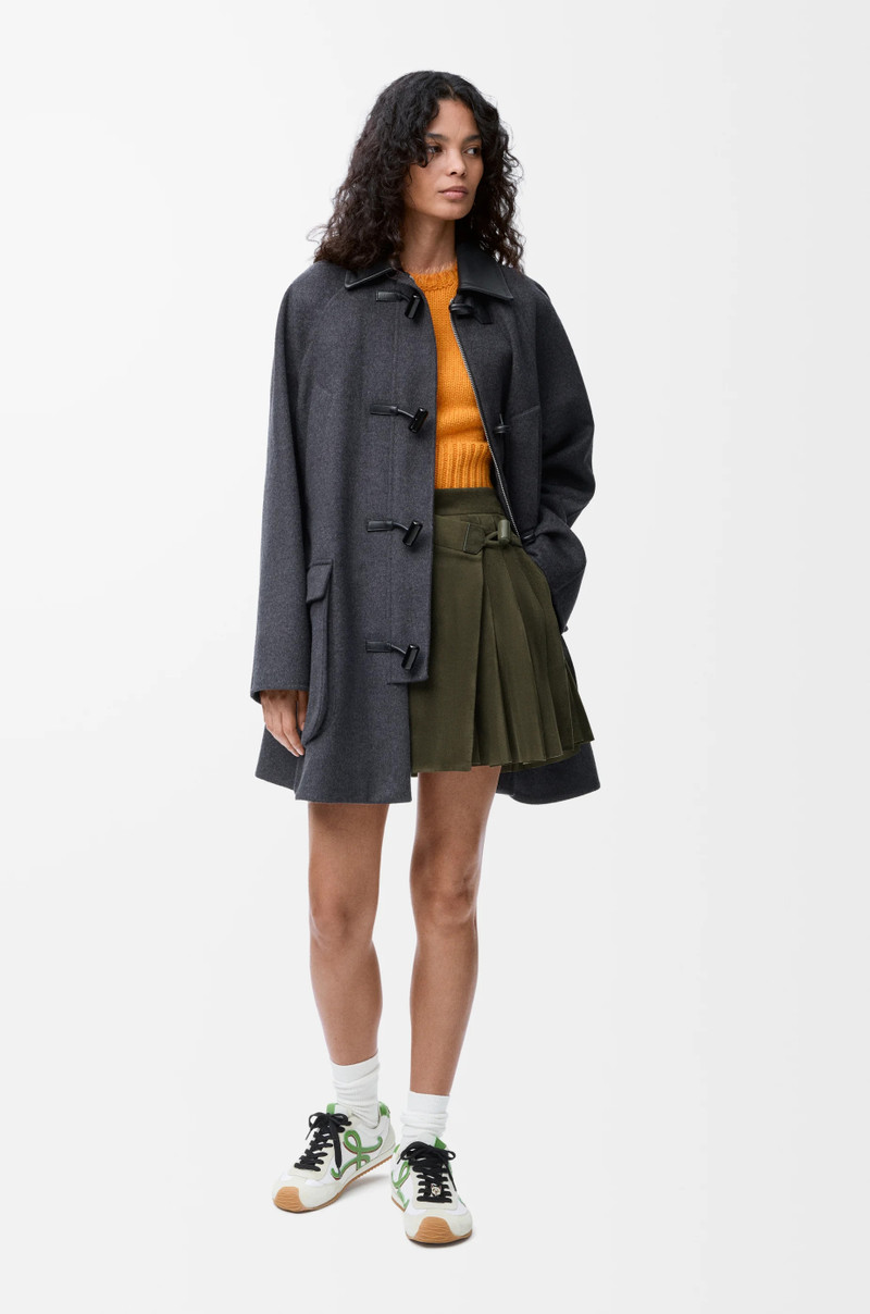 Loewe Pleated mini skirt in suede lambskin outlook
