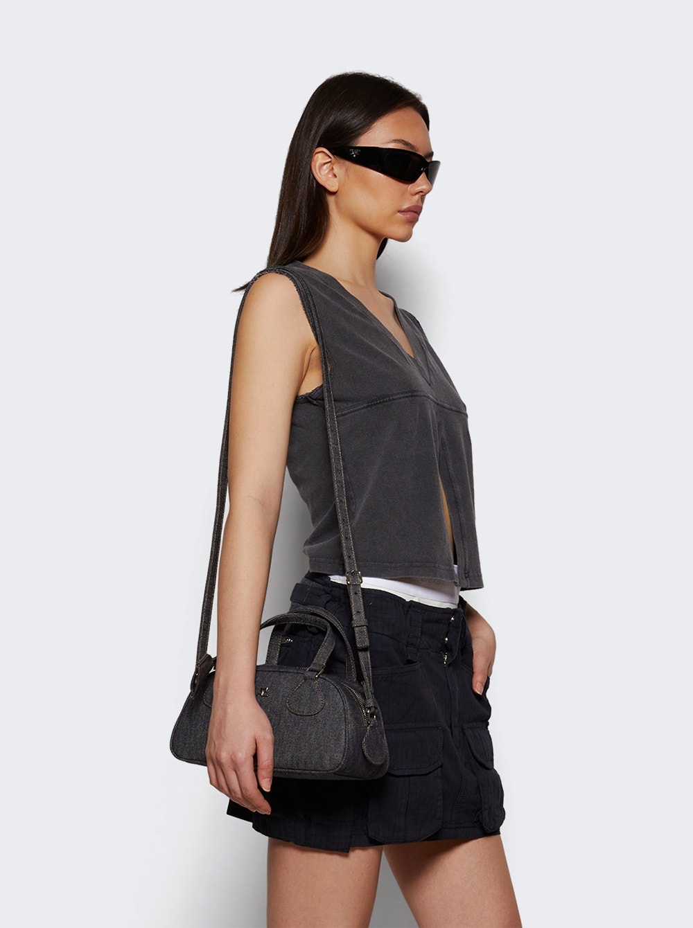 Friday Denim Bowling Bag Dark Heather Grey - 2