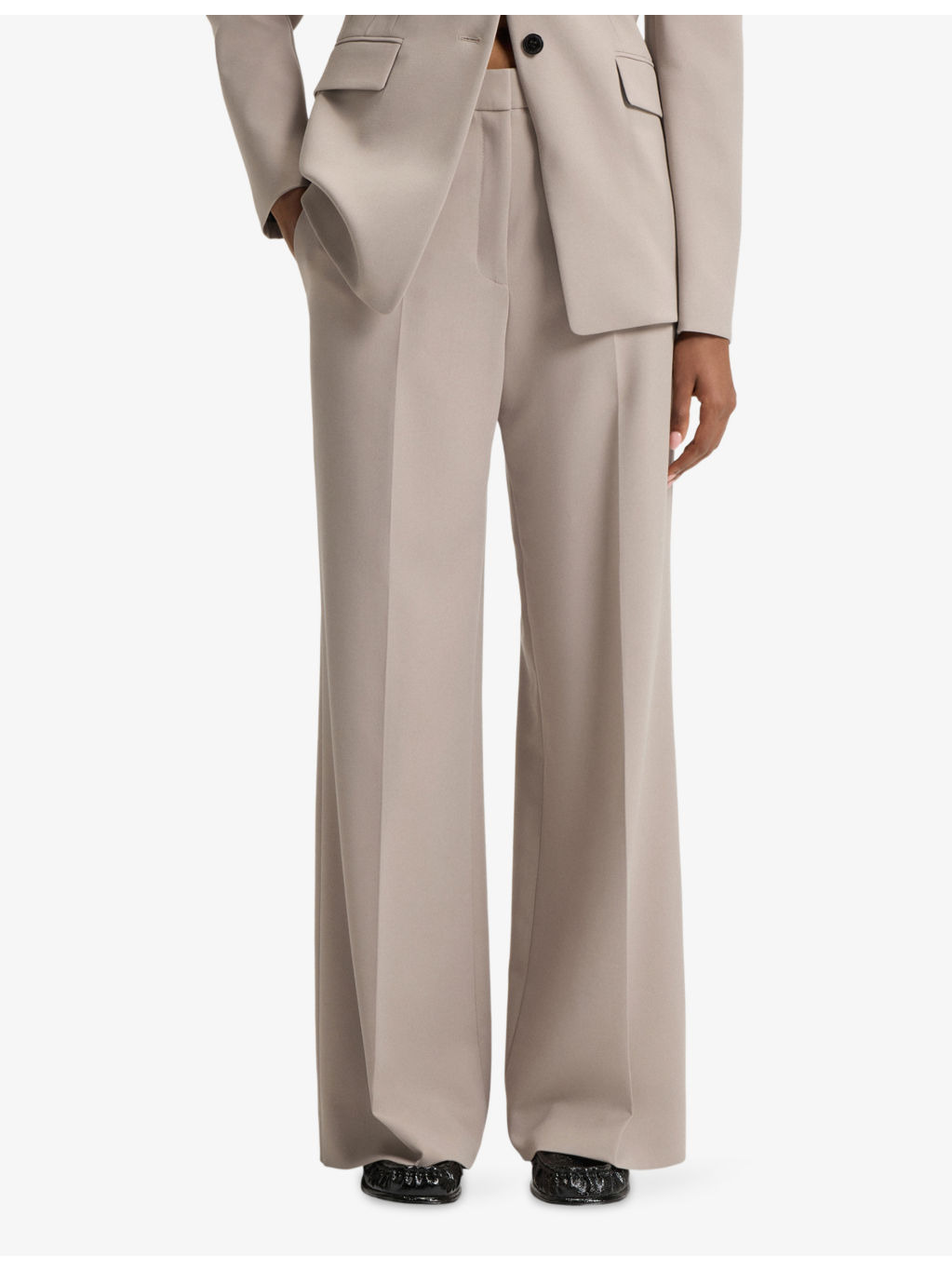 Wide-Leg High-Rise Stretch-Woven Trousers - 3