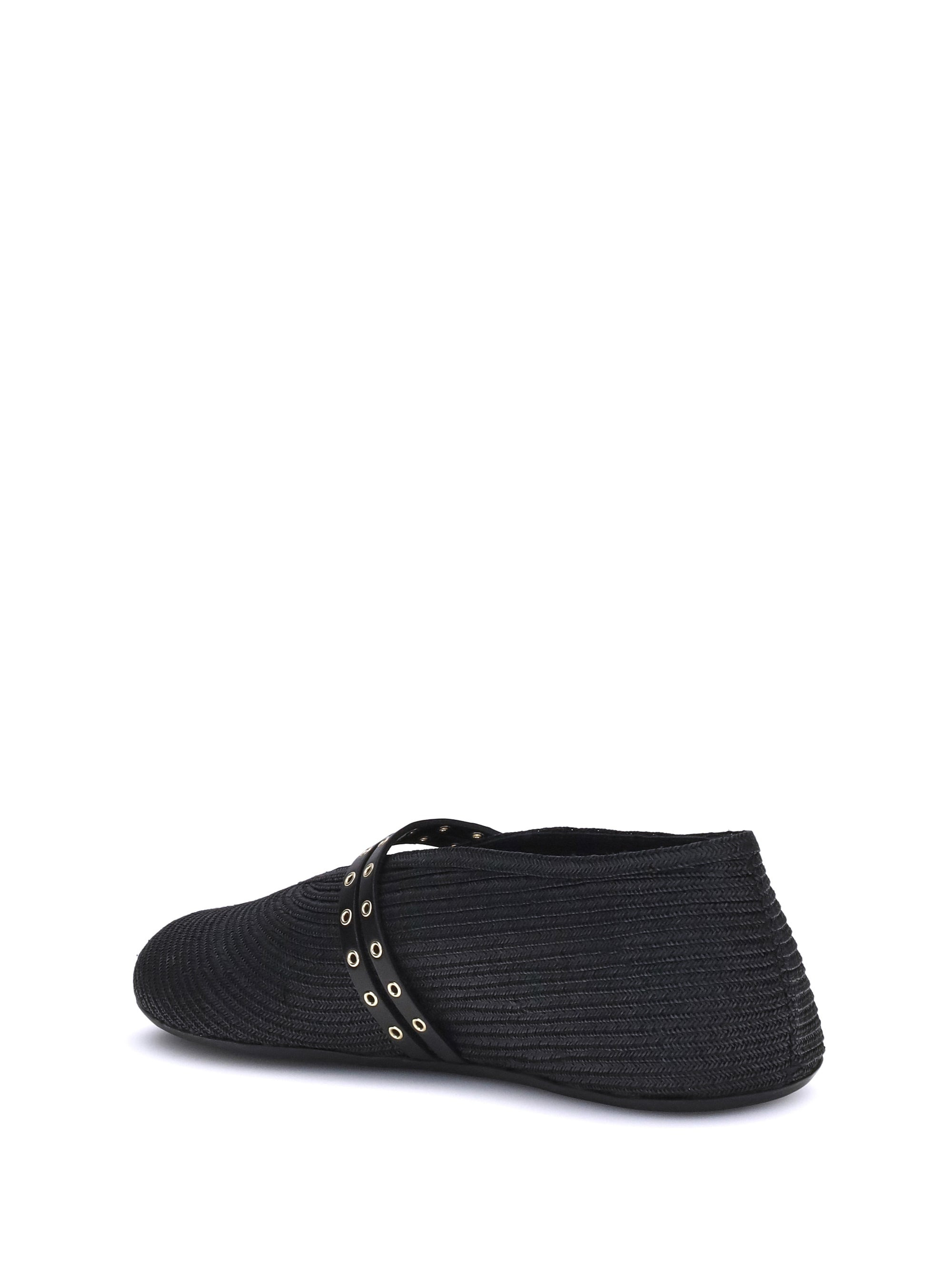 Alaïa Women Raffia Ballerinas - 3