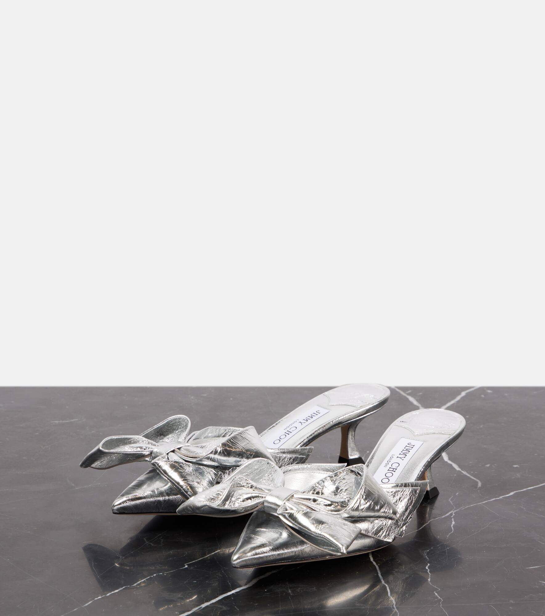 Staz 50 metallic leather mules - 4