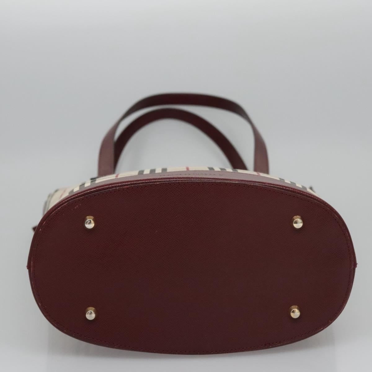 Burberry Nova Check Tote Bag Canvas Beige Red Gold - 5