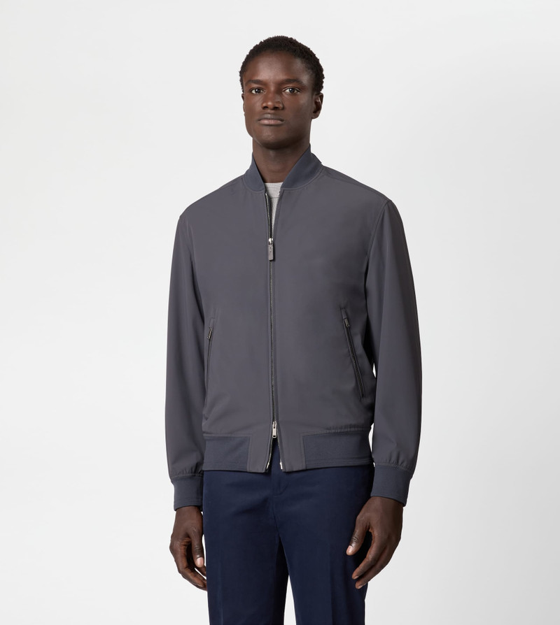 Tod's BRERA BOMBER JACKET IN TECHNICAL FABRIC - GREY outlook