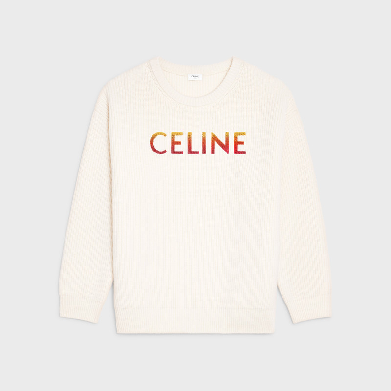 CELINE EMBROIDERED SWEATER IN RIBBED WOOL 1