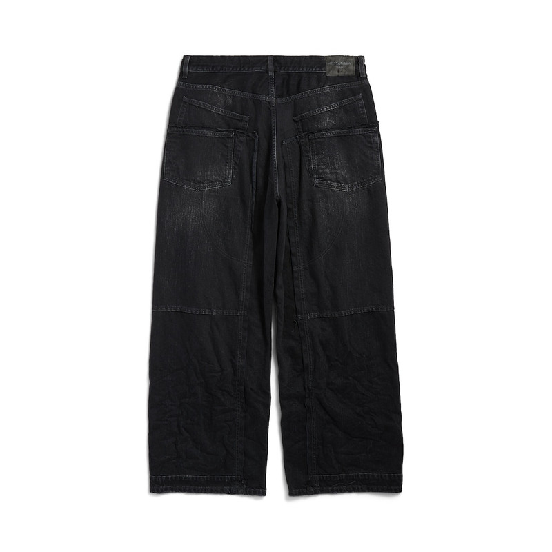 BALENCIAGA Men's Double Knee Pants in Black outlook