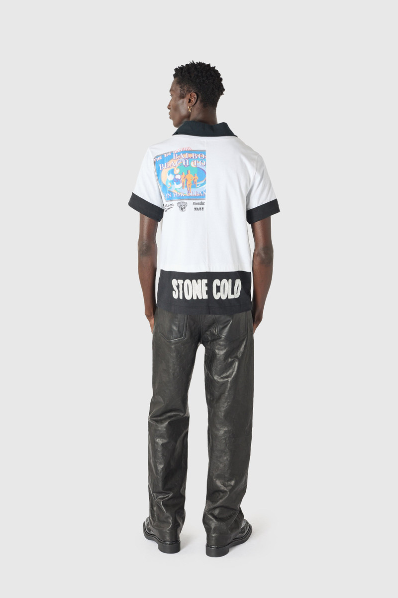Upcycled jersey ss polo t-shirt 7