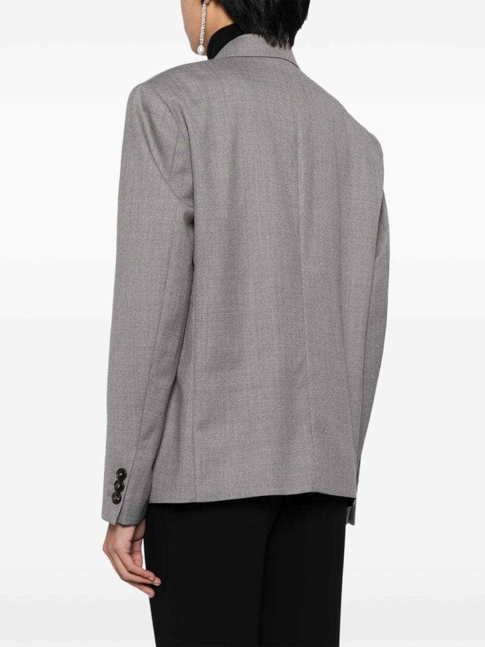 mÃ©lange-effect single-breasted blazer - 6