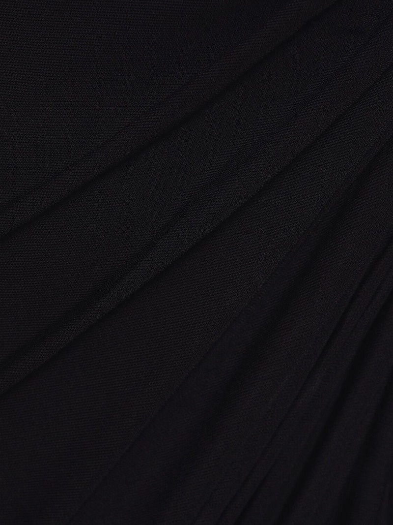 Monstera asymmetrical viscose maxi dress - 4
