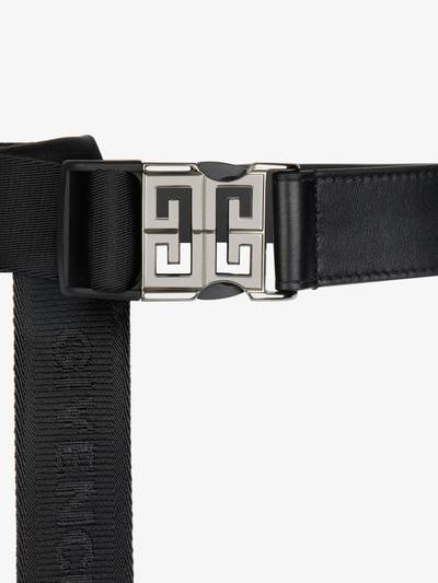 Givenchy BELT IN LEATHER AND CANVAS WITH 4G BUCKLE outlook