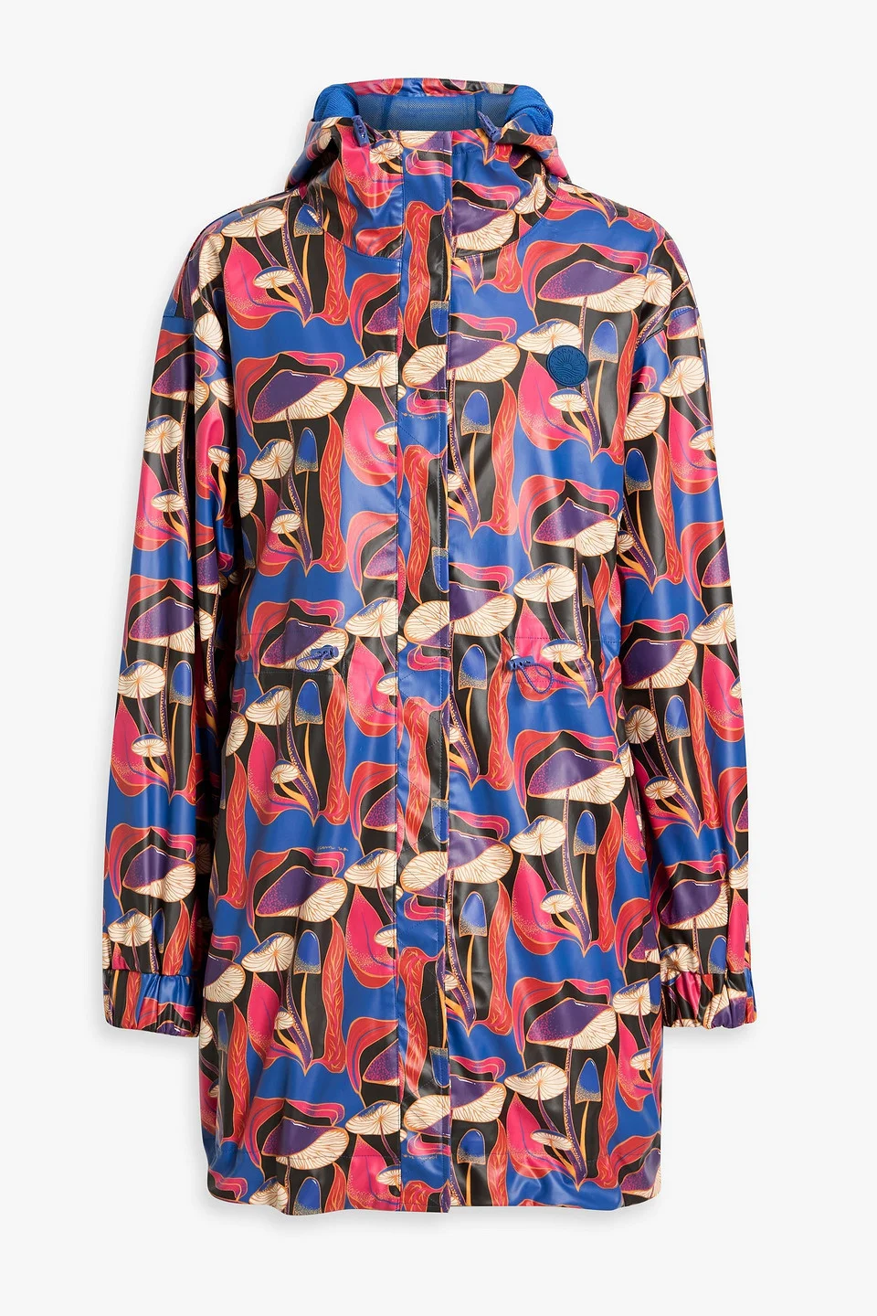 Printed shell hooded raincoat - 1