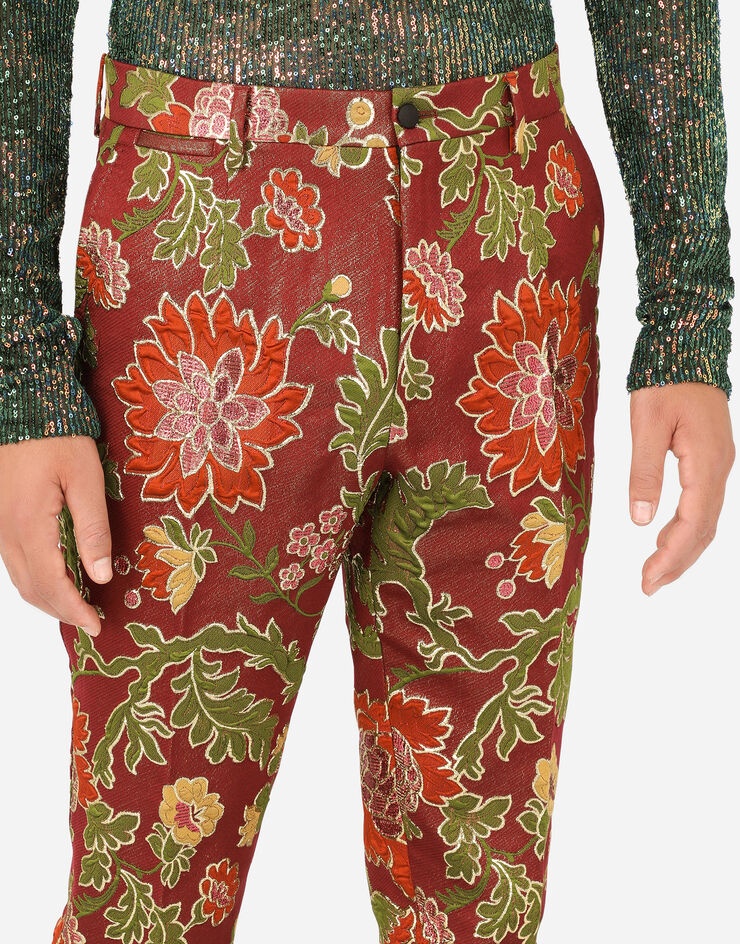 Lurex jacquard pants - 4