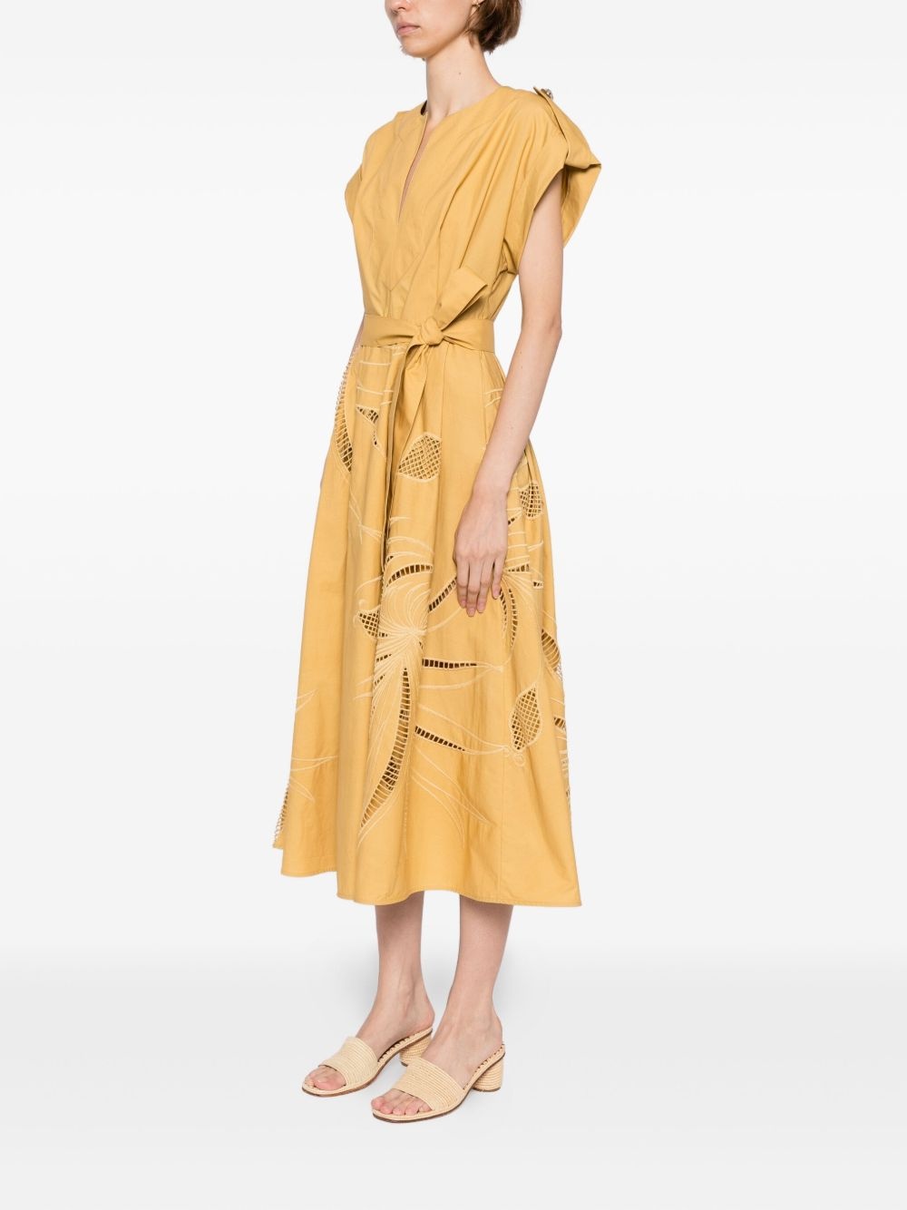 embroidered midi dress - 3