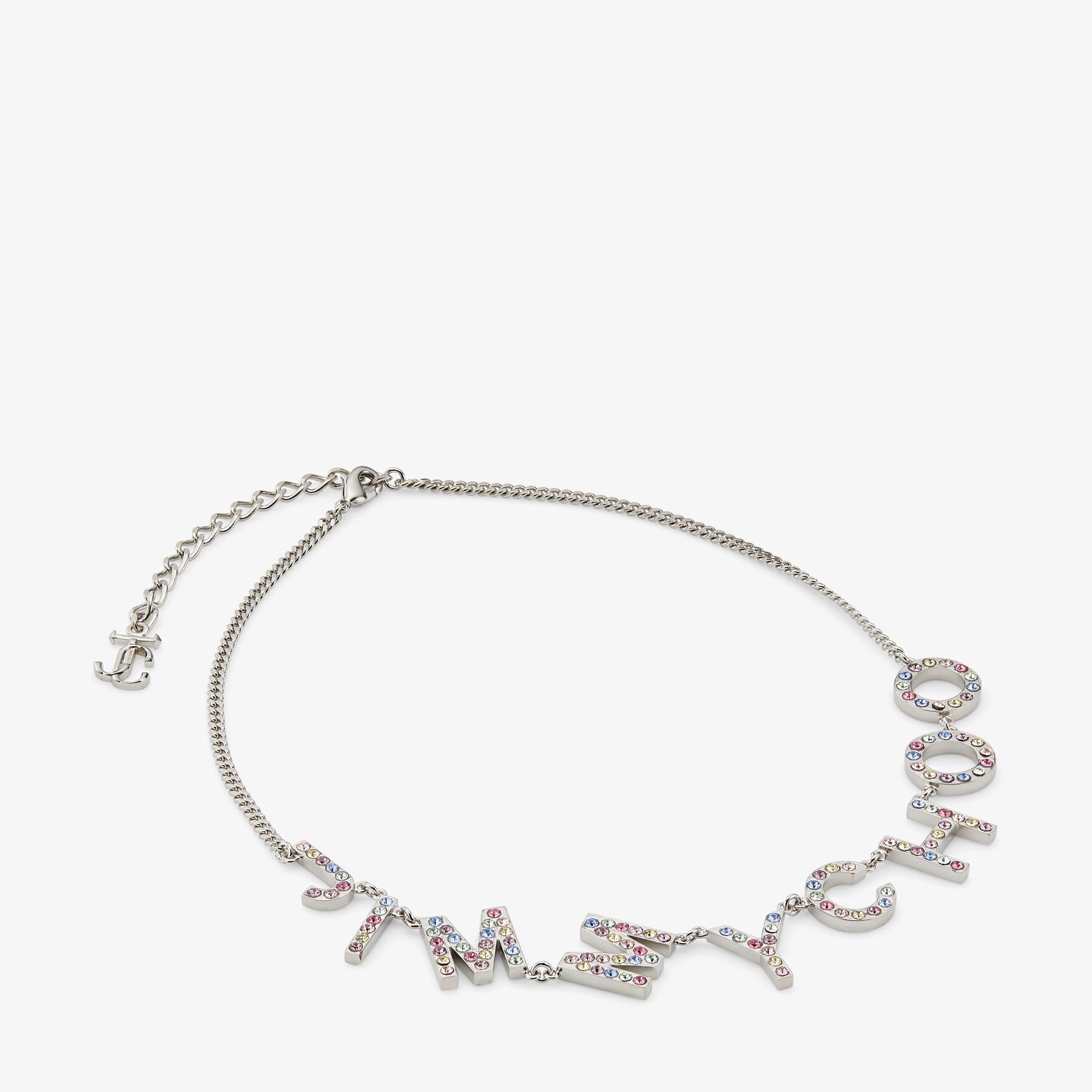 Jimmy Choo Necklace
Silver-Finish Metal Jimmy Choo Chain Necklace with Multi-colour Crystals - 3
