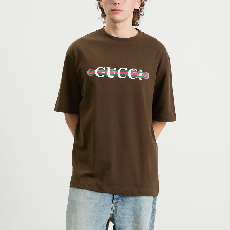 GUCCI Gucci Interlocking Logo Heavy Cotton T-Shirt outlook