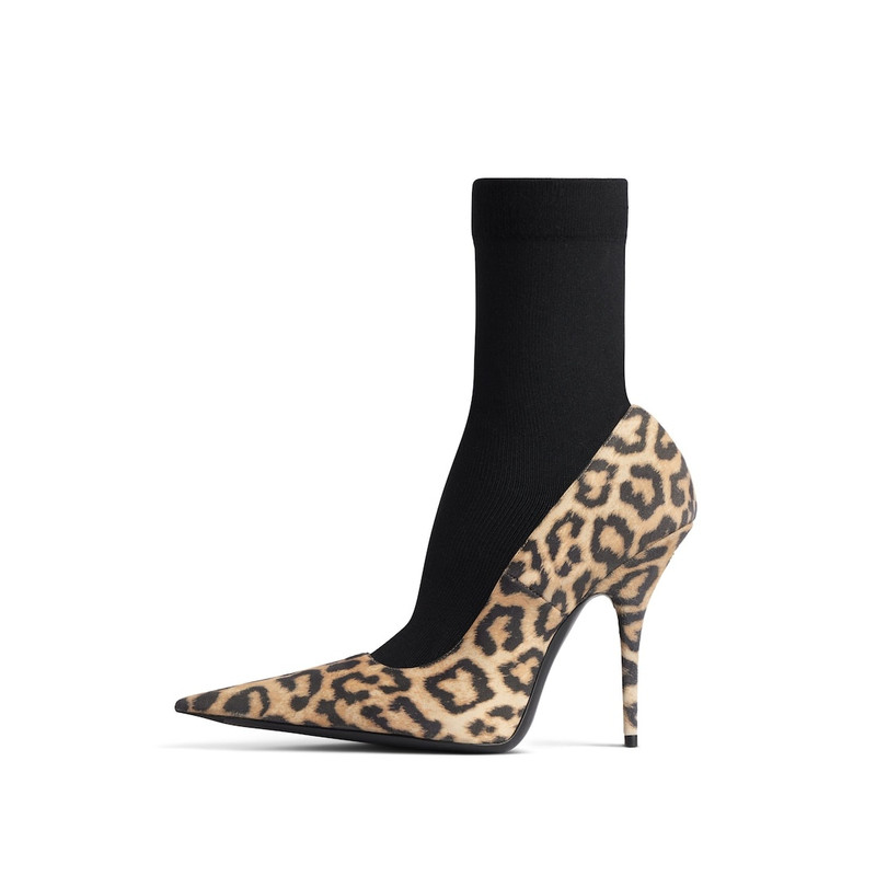 BALENCIAGA Women's Avenue Sock 110mm Pump  in Leopard/black outlook
