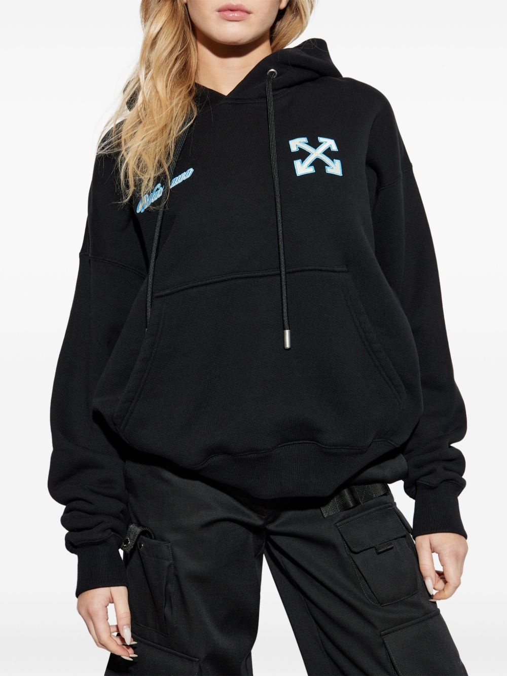 Arrows-embroidered hoodie - 3
