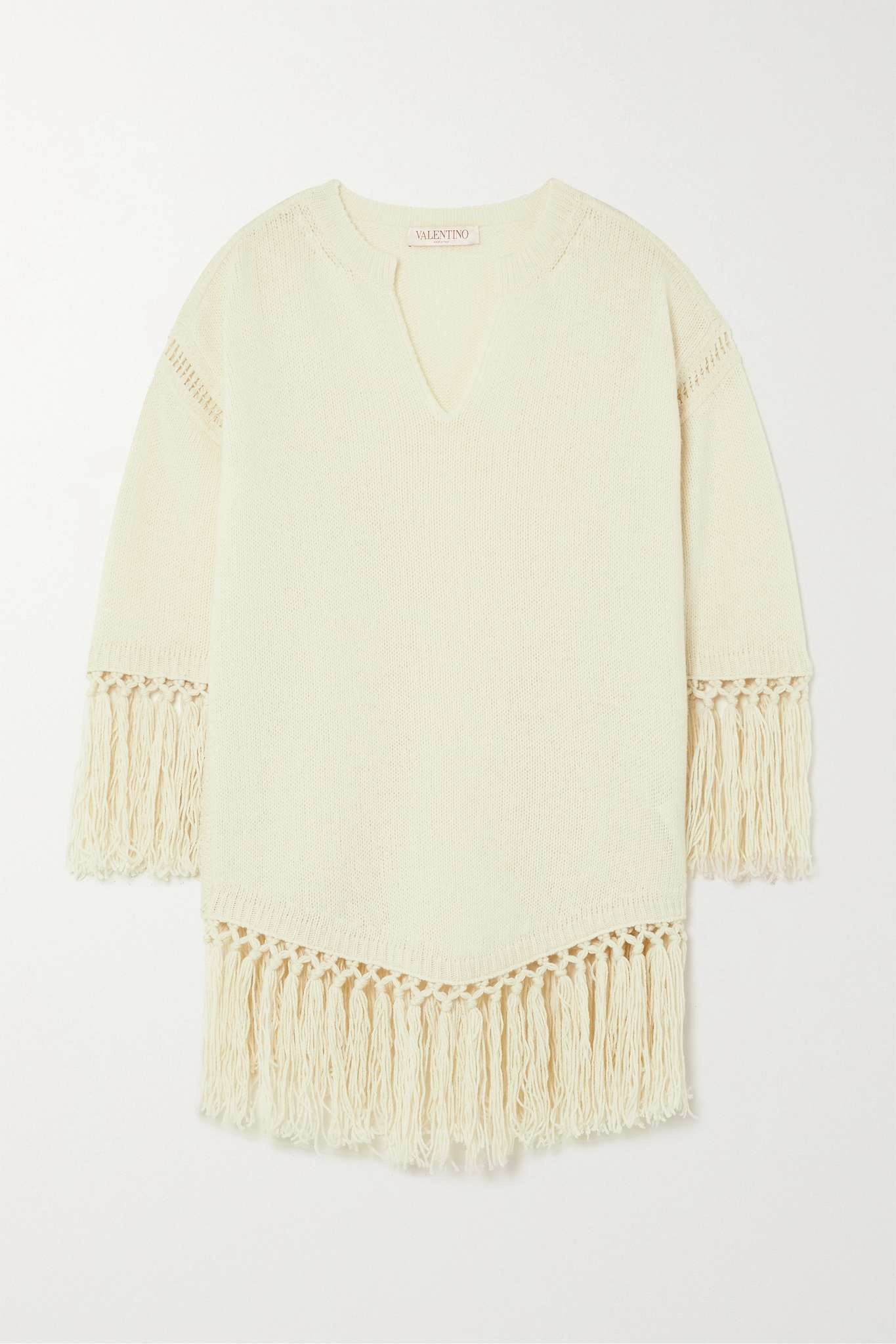 Fringed wool sweater - 1