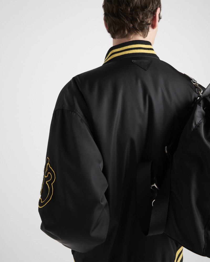 Re-Nylon bomber jacket with patch 6