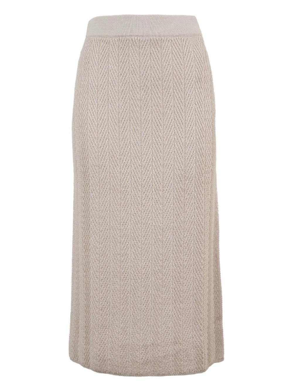 herringbone midi skirt - 1