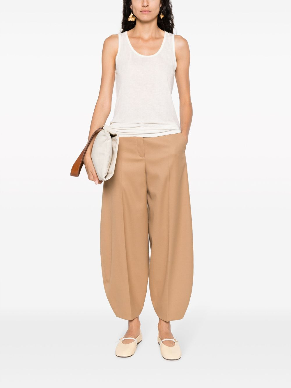 scoop-neck ribbed tank top - 2
