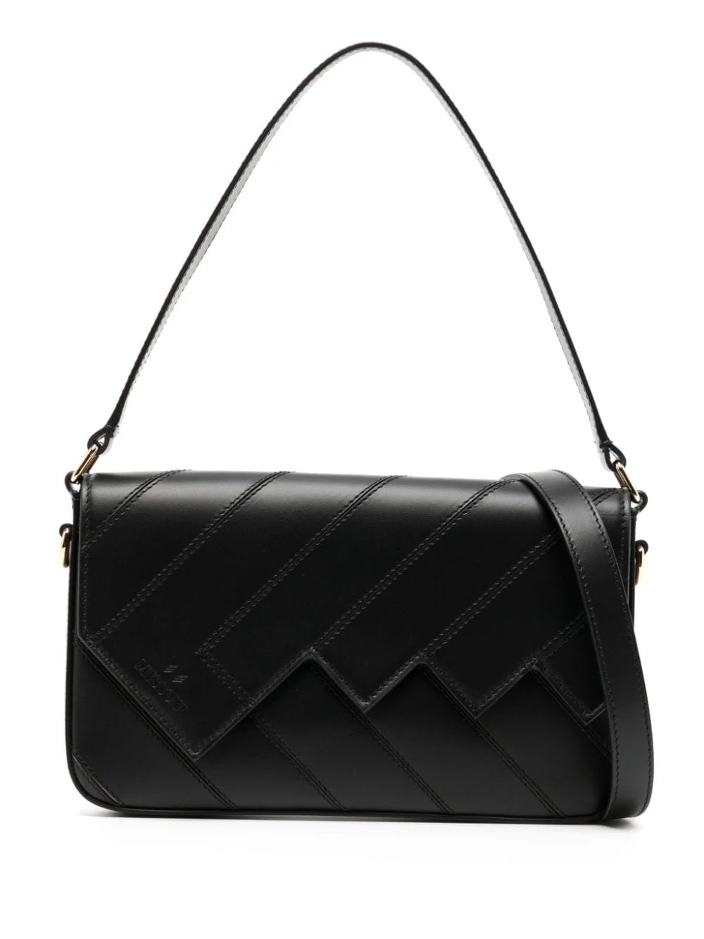 Flap Wave leather shoulder bag - 1